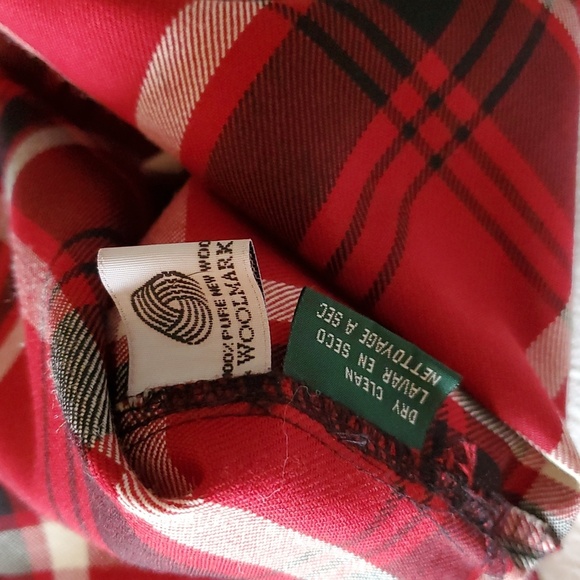 Lauren Ralph Lauren 100% Wool Red Plaid Full Zip Sz. L Jacket with Pockets - Picture 8 of 12